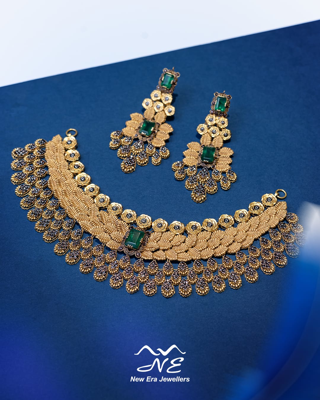 Gold Coin-Motif Statement Necklace — 21K gold necklace